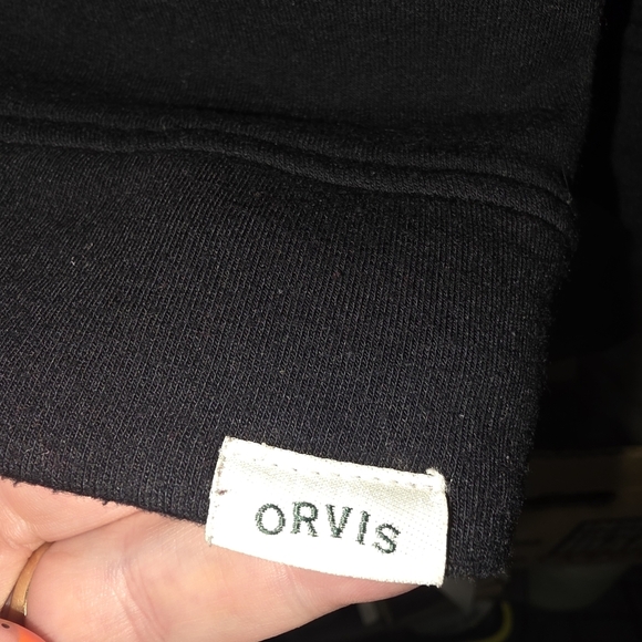 Orvis Men's Black Sweatshirt Medium Modal Blend Long Sleeve Soft and Durable - Picture 4 of 6